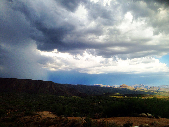 Rain Column South of Four Peaks