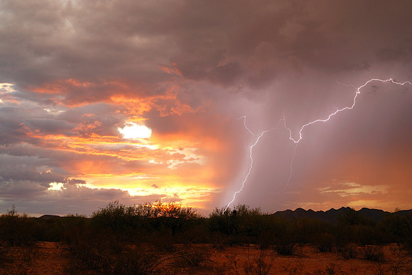 Sunset Lightning