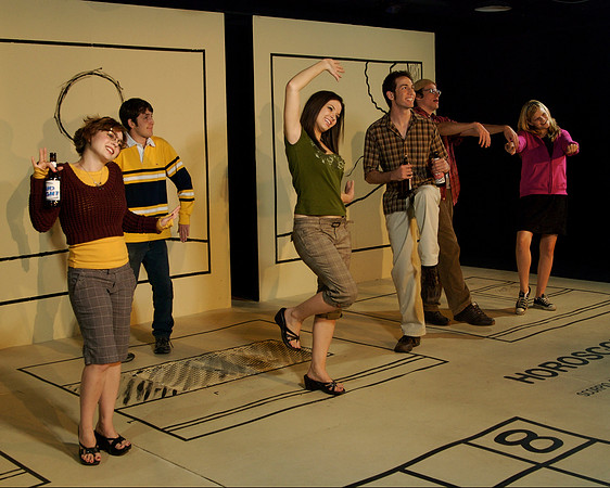 Marcy, CB, Tricia, Matt, Van, and CB's Sister - Dancing