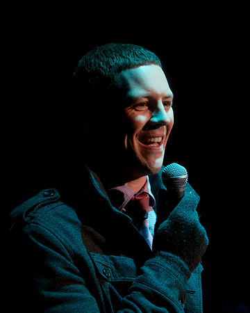 At the Microphone