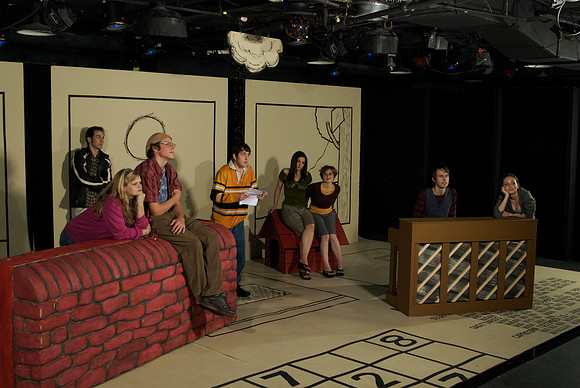 Matt, CB's Sister, Van, CB, Tricia, Marcy, Beethoven, and Van's Sister